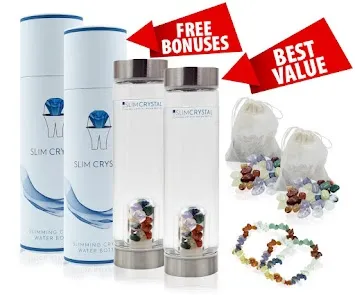 2 SlimCrystal slim crystal water bottles best value pack